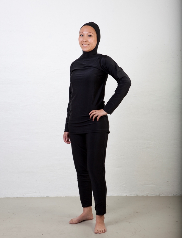 Badmästarn - Burqini 205 enfärgat svart